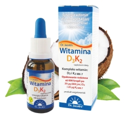 Witamina K2 + D3 Dr Jacobs. Naturalne witaminy w płynie